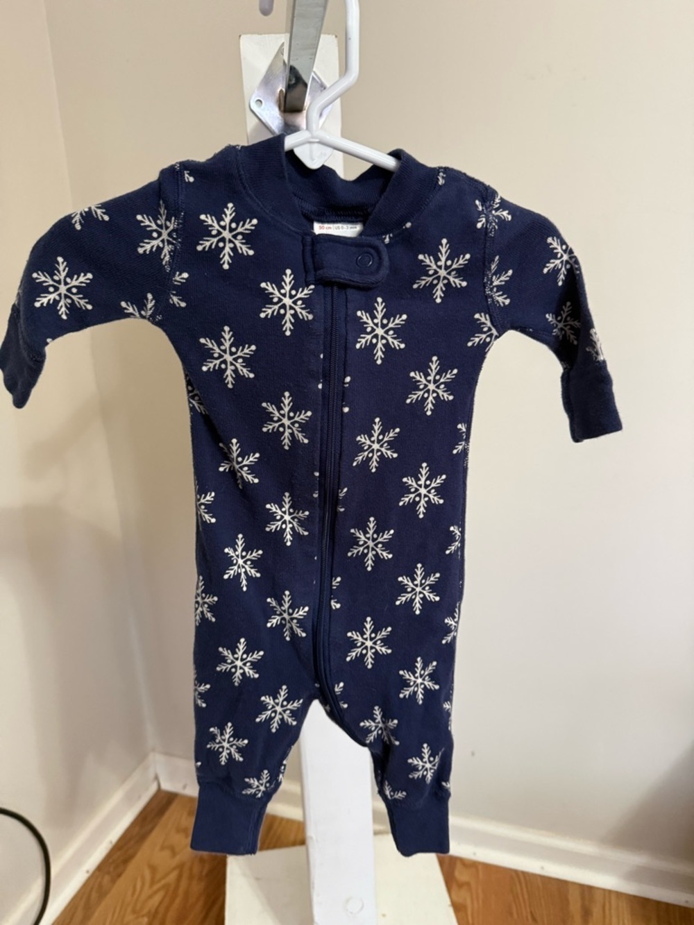 Hanna Andersson Snowflake Baby Zip Sleeper